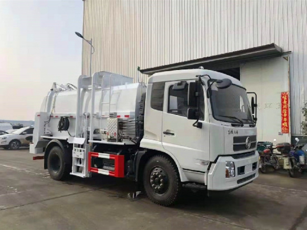 東風(fēng)天錦國(guó)六12方餐廚垃圾車(chē)（方罐）